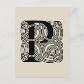 Letter P  Celtic Knot Monogram Briefkaart (Voorkant)
