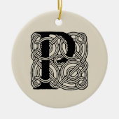 Letter P  Celtic Knot Monogram Keramisch Ornament (Voorkant)