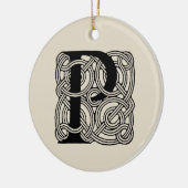 Letter P  Celtic Knot Monogram Keramisch Ornament (Links)