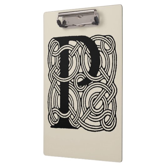 Letter P  Celtic Knot Monogram Klembord (Links)