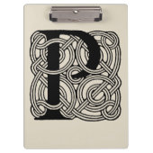 Letter P  Celtic Knot Monogram Klembord (Voorkant)
