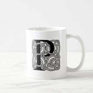 Letter P  Celtic Knot Monogram Koffiemok