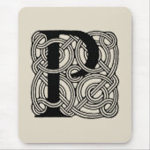 Letter P Celtic Knot Monogram Muismat (Voorkant)