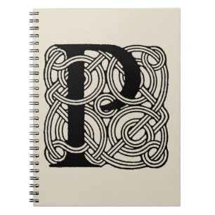 Letter P  Celtic Knot Monogram Notitieboek
