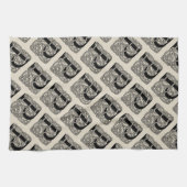 Letter P  Celtic Knot Monogram Theedoek (Horizontaal)