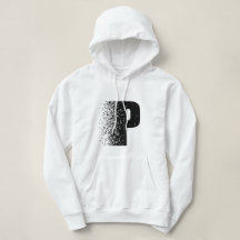 Letter P Desintegratie Effect Hoodie | Modern 