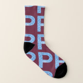 Letter P Duo MB All-Over-Print Soksen Sokken (Links binnenkant)