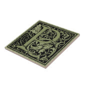 Letter P Eerste Letter Monogram Tegeltje (Zijkant)