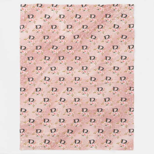 Letter P Fleece Deken (Voorkant)