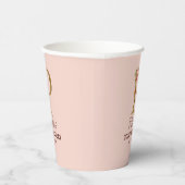 Letter P Gouden Monogram Roze Rozen Papieren Bekers (Rechts)
