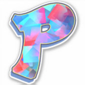 Letter P_ Graffiti alfabet letters Sticker (Voorkant)