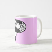 Letter P is voor Panda Beer Monogram Initiaal Mok (Voorkant rechts)