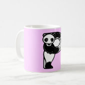Letter P is voor Panda Beer Monogram Initiaal Mok (Voorkant links)