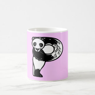 Letter P is voor Panda Beer Monogram Initiaal Mok