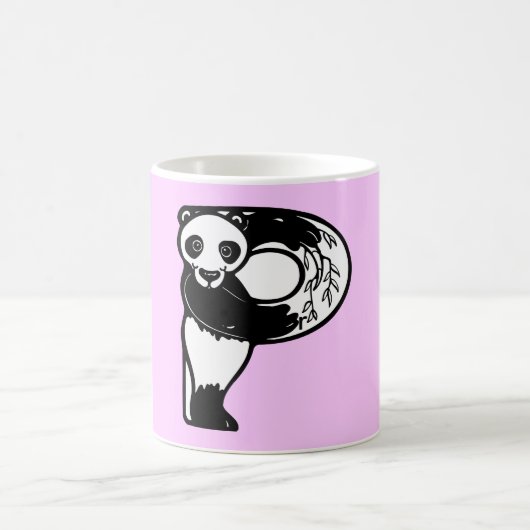 Letter P is voor Panda Beer Monogram Initiaal Mok (Center)