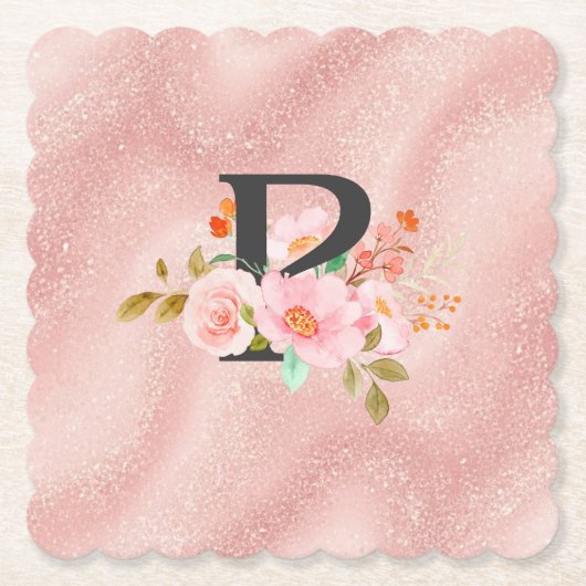 Letter P Kartonnen Onderzetters (Voorkant)