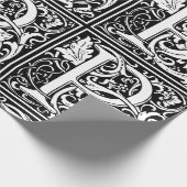 Letter P Middeleeuwse Monogram Art Nouveau Cadeaupapier (Hoek)