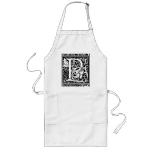 Letter P Middeleeuwse Monogram Art Nouveau Lang Schort