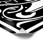 Letter P Middeleeuwse Monogram Art Nouveau Perfect Poster (Hoek)