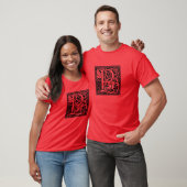 Letter P Middeleeuwse Monogram Art Nouveau T-shirt (Unisex)