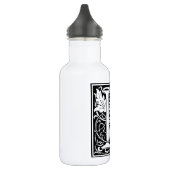 Letter P Middeleeuwse Monogram Art Nouveau Waterfles (Links)