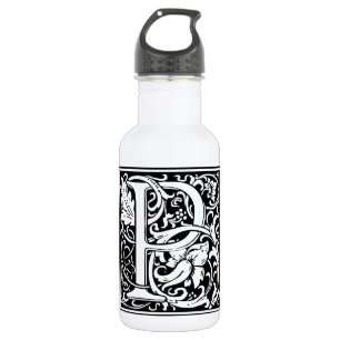 Letter P Middeleeuwse Monogram Art Nouveau Waterfles