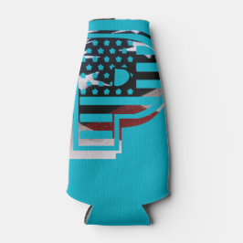 Letter P Monogram Initiaal USA Blikjeskoeler