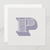 Letter "P" Monogram Kaart (Voorkant / Achterkant)