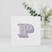 Letter "P" Monogram Kaart (Staand voorkant)
