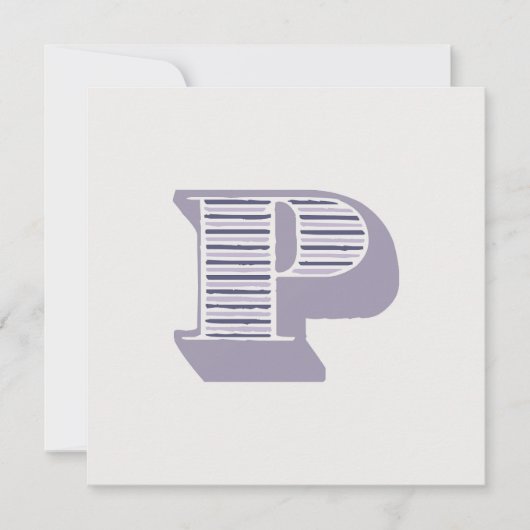 Letter "P" Monogram Kaart (Voorkant)