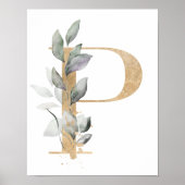 Letter P Monogram Poster (Voorkant)