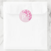 Letter P Monogram roze bruiloft Envelope zegels (Tas)