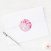 Letter P Monogram roze bruiloft Envelope zegels (Envelop)
