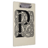 Letter P Monogram Vintage Keltische Knoopprint Klembord (Rechts)