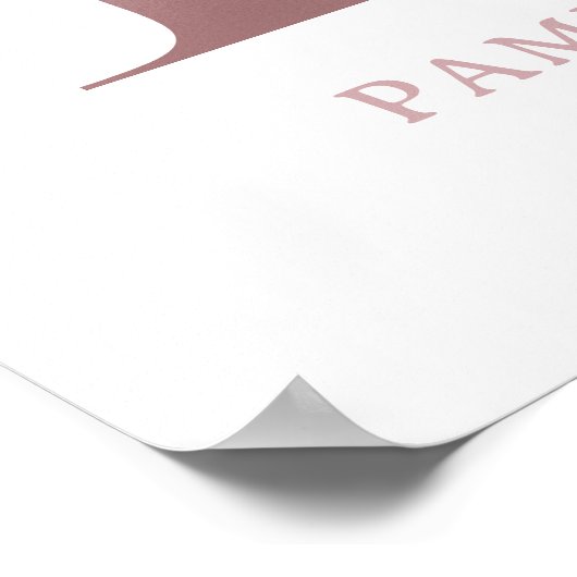 Letter P Monogram Waterverf Roos Bloemen Kwekerij Poster (Hoek)