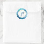 *~* LETTER P - Nautische strandenvelop Sticker (Tas)