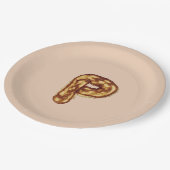 Letter P Pancake Beige Colour Paper Bord (Gekanteld)