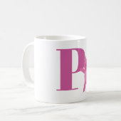 Letter P & Pig Koffiemok (Voorkant links)