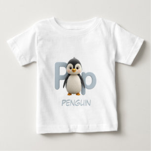 Letter P Pinguïn Educatieve Kinderen T-shirt   Bov