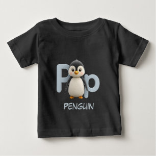 Letter P Pinguïn Educatieve Kinderen T-shirt   Bov