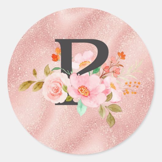 Letter P Ronde Sticker (Voorkant)