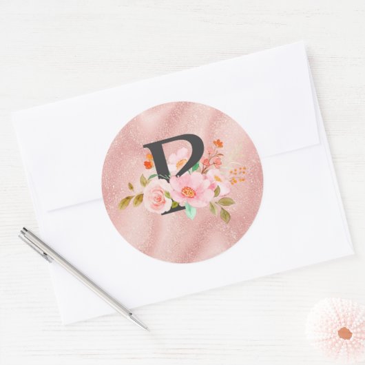Letter P Ronde Sticker (Envelop)