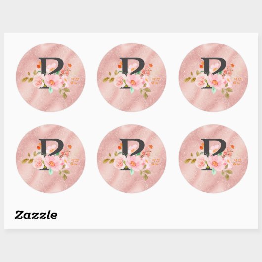 Letter P Ronde Sticker (Vel)