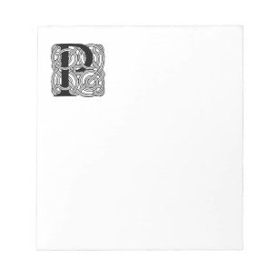 Letter P Vintage Keltische Knoop Monogram Notitieblok