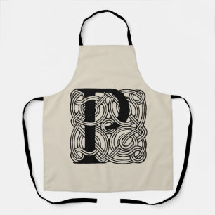 Letter P Vintage Keltische Knoop Monogram Schort