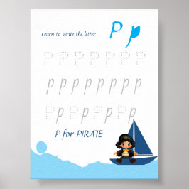 Letter P Volgen Poster voor Kinderen