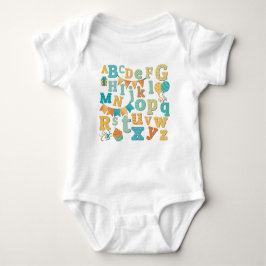 Letter Party One-Piece Baby Bodysuit