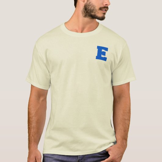 Letter Pride E Blue.png T-shirt (Voorkant)