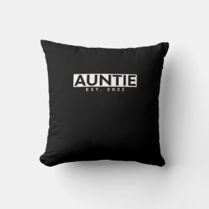 Letter Print Graphic Auntie est. 2022 Kussen