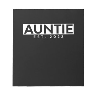 Letter Print Graphic Auntie est. 2022 Notitieblok